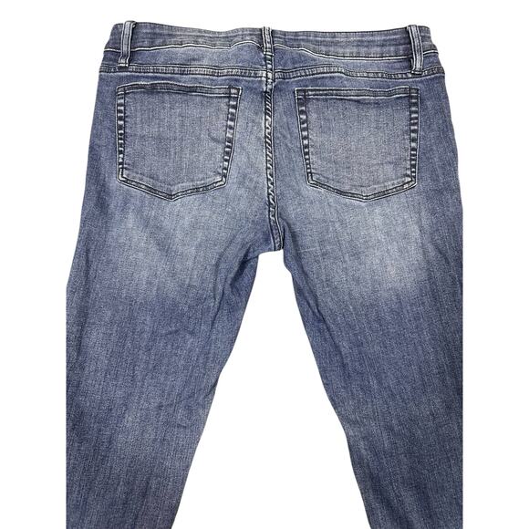 The Kooples Short Fit Skinny Jeans Size 29 Blue Denim Skull Detail - Picture 5 of 8